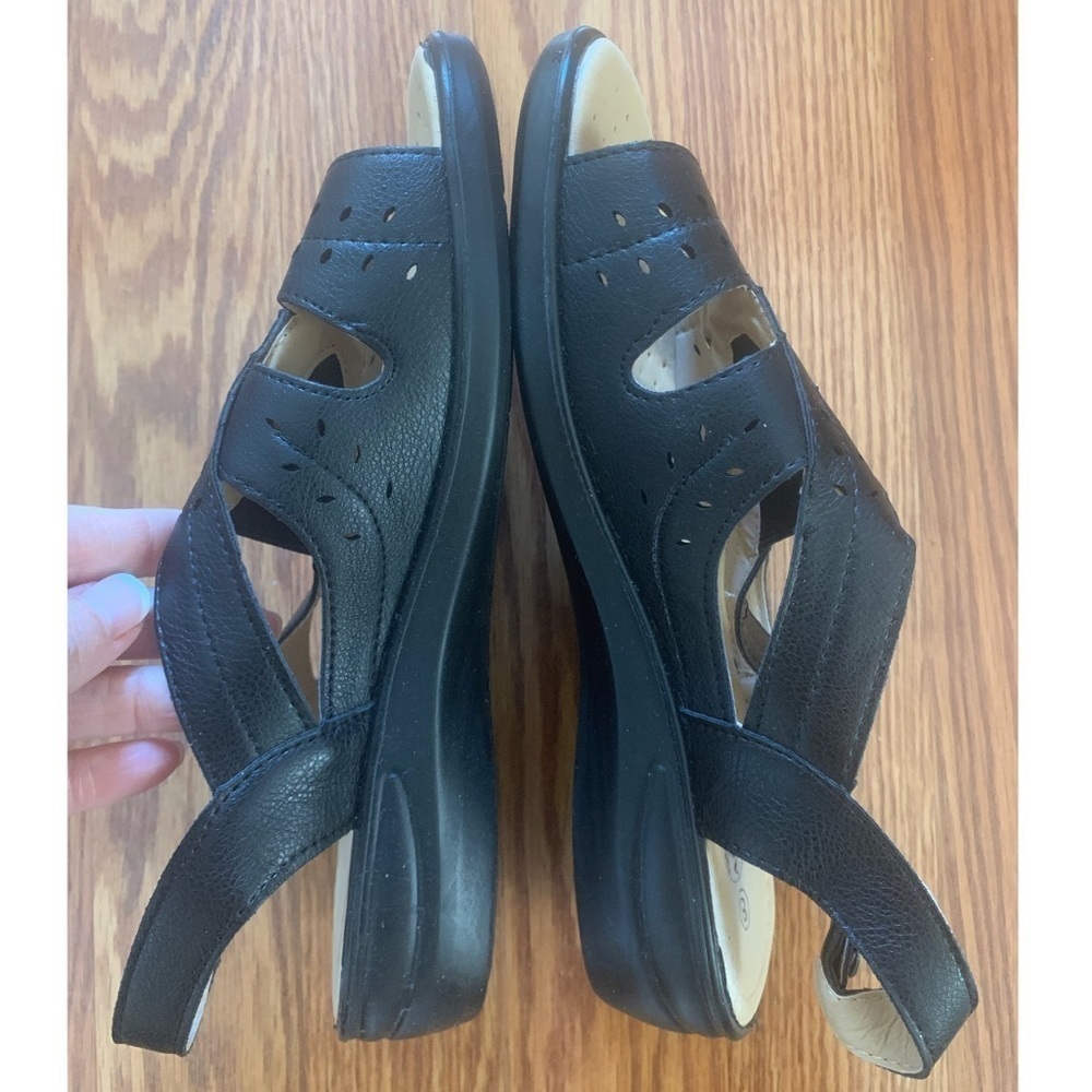 ANNA ALMEIDA 8 Women’s Black sandals NEW - Picture 3 of 12